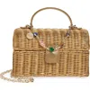 Judith Leiber Couture Isla Wicker Top Handle Bag In Champagne/champagne