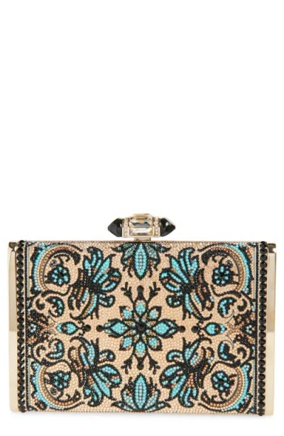 Judith Leiber Couture Jolene Crystal Embellished Tall Slender Rectangle Clutch In Silver