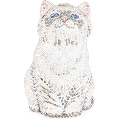 Judith Leiber Couture Kitten Cloud Crystal Embellished Clutch In Multi