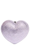 Judith Leiber Couture Lamour Petite Coeur Heart Clutch In Purple