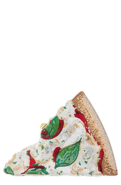 Judith Leiber Couture Margherita Pizza Crystal Clutch In Multi