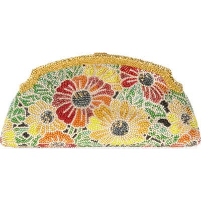 Judith Leiber Couture Mini Venetian Meadow Crystal Embellished Clutch In Multi