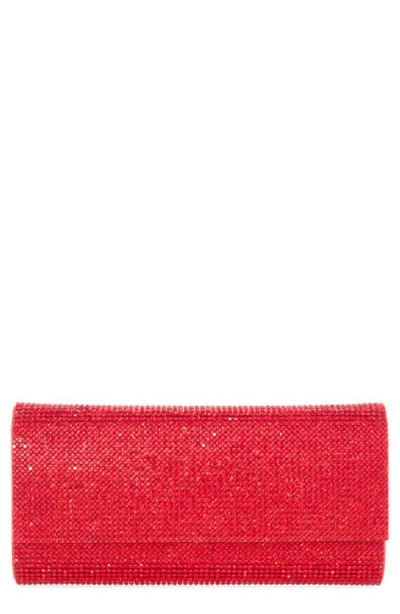 Judith Leiber Couture Perry Embellished Satin Clutch In Red