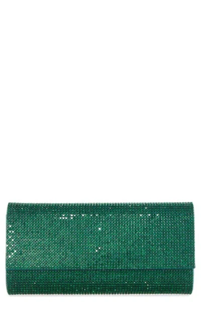 Judith Leiber Couture Perry Embellished Satin Clutch In Blue