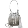 Judith Leiber Couture Piper Ombré Crystal Embellished Bucket Bag In Silver Platinum
