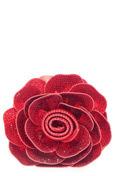 Judith Leiber Couture Rose Crystal Clutch