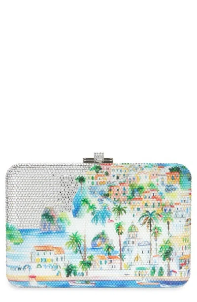 Judith Leiber Couture Slim Slide Tropical Crystal Embellished Clutch In Multi