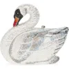 Judith Leiber Couture Swan Odette Crystal Embellished Novelty Clutch In Silver Rhine Multi