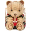 Judith Leiber Couture Teddy Bear Albert Crystal Embellished Novelty Clutch In Red
