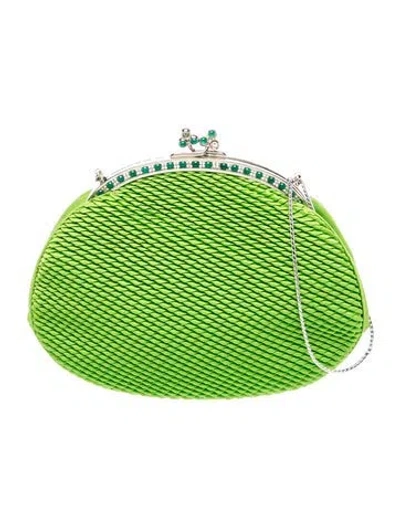 Pre-owned Judith Leiber Crocodile In Silver