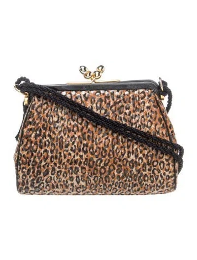 Pre-owned Judith Leiber Crossbody Bag In Brown