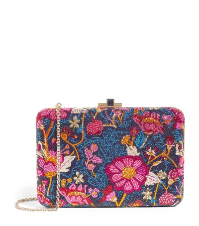 JUDITH LEIBER CRYSTAL BROCADE CLUTCH BAG