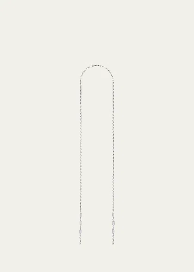 Judith Leiber Crystal Chain Crossbody Strap In Silver