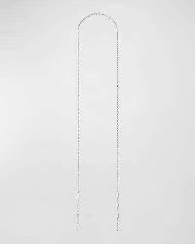 Judith Leiber Crystal Chain Crossbody Strap In Silver