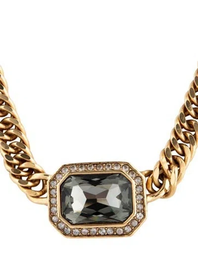 Pre-owned Judith Leiber Crystal "chica" Pendant Necklace, 17.25" In Multicolor
