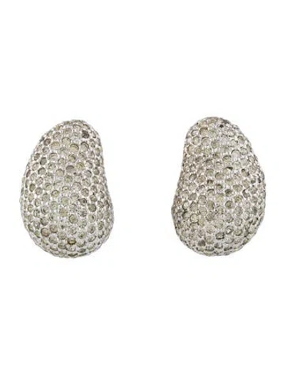 Pre-owned Judith Leiber Crystal Clip On Earrings In Multi