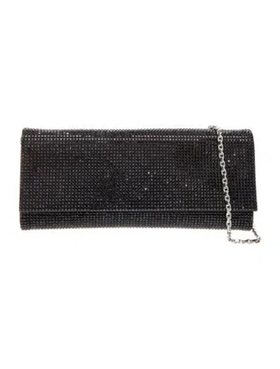 Pre-owned Judith Leiber Crystal Clutch In Black