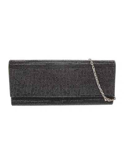 Pre-owned Judith Leiber Crystal Clutch In Black