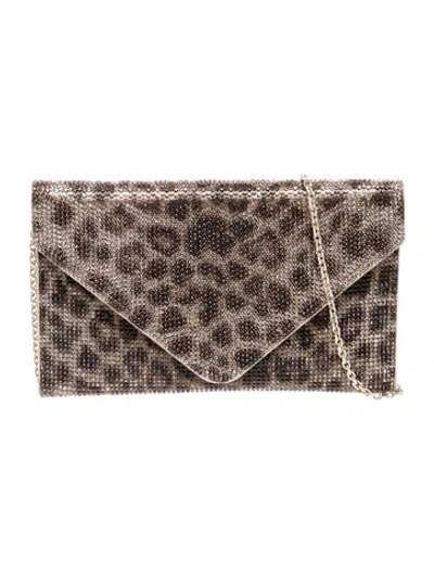 Pre-owned Judith Leiber Crystal Clutch In Brown