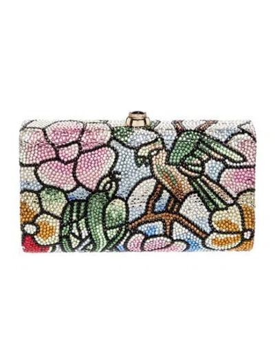 Pre-owned Judith Leiber Crystal Clutch In Multicolor