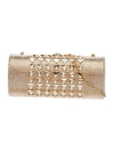 Pre-owned Judith Leiber Crystal Clutch In Neutrals