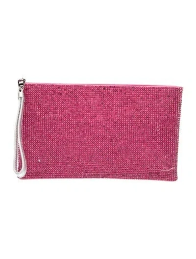 Pre-owned Judith Leiber Crystal Clutch In Pink
