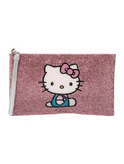 Pre-owned Judith Leiber Crystal Clutch In Pink