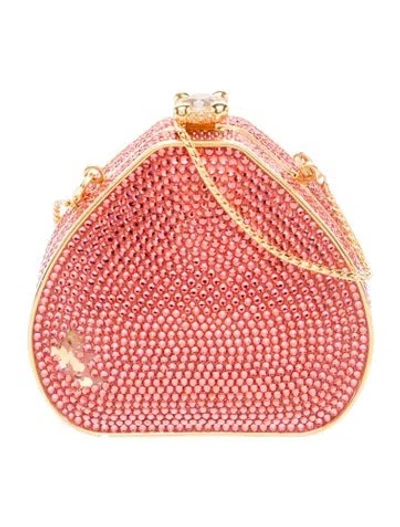 Pre-owned Judith Leiber Crystal Clutch In Pink