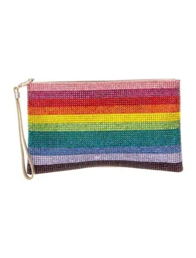 Pre-owned Judith Leiber Crystal Clutch W/ Tags In Multi