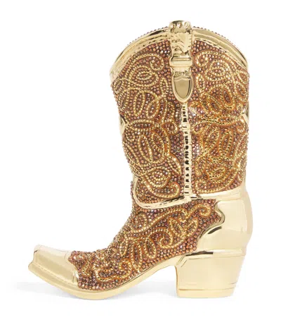 Judith Leiber Crystal Cowboy Boot Austin Clutch Bag