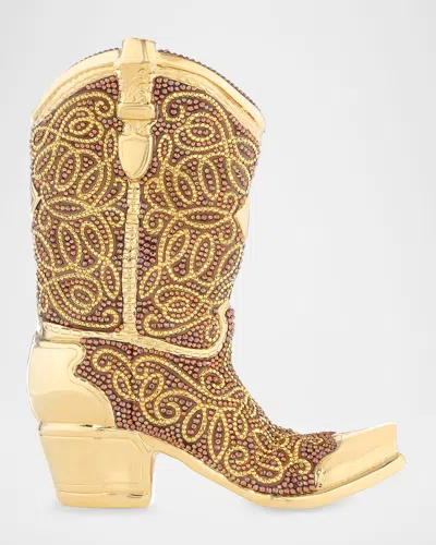 Judith Leiber Crystal Cowboy Boot Clutch Bag