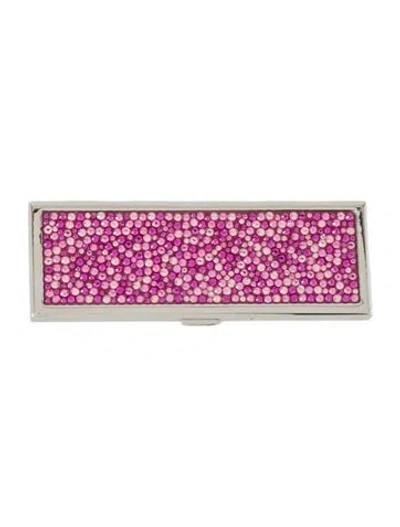 Pre-owned Judith Leiber Crystal Embellished Compact Mirror In Multi