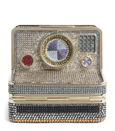 Judith Leiber Crystal-embellished Image Clutch Bag In Gold