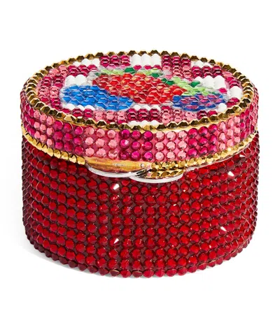 Judith Leiber Crystal-embellished Jam Jar Pillbox In Multi
