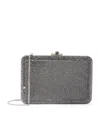 Judith Leiber Slim Slide Crystal Evening Clutch Bag In Grey
