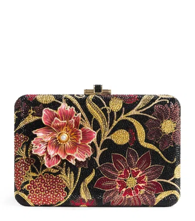 Judith Leiber Crystal-embellished Slim Slide Clutch Bag In Pink