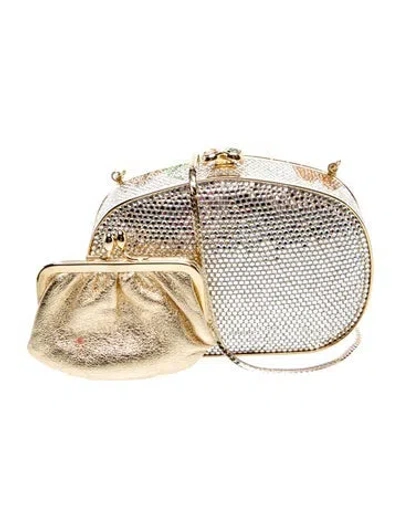 Pre-owned Judith Leiber Crystal Evening Bag In Black