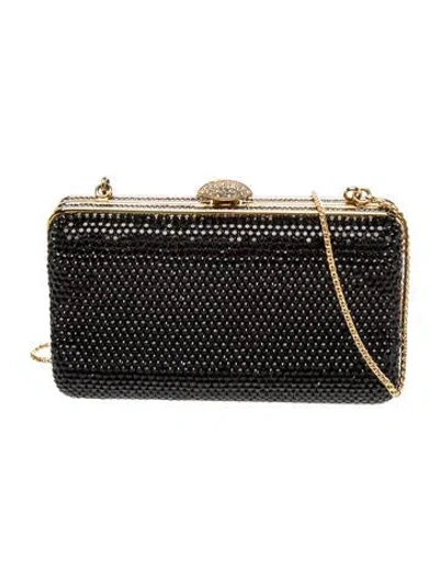 Pre-owned Judith Leiber Crystal Evening Bag In Black