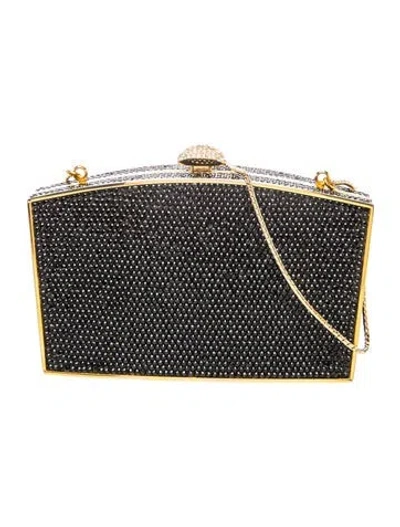 Pre-owned Judith Leiber Crystal Evening Bag In Black