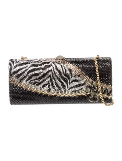 Pre-owned Judith Leiber Crystal Evening Bag In Black