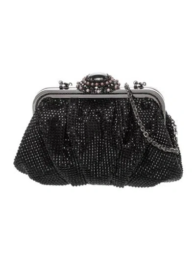 Pre-owned Judith Leiber Crystal Evening Bag In Black