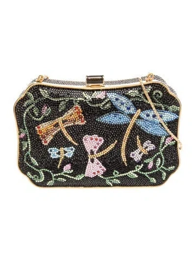Pre-owned Judith Leiber Crystal Evening Bag In Black