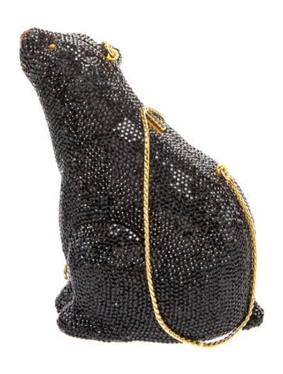 Pre-owned Judith Leiber Crystal Evening Bag In Black