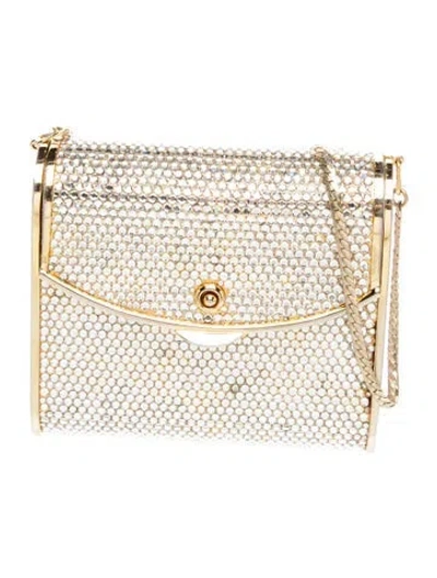 Pre-owned Judith Leiber Crystal Evening Bag In Gold