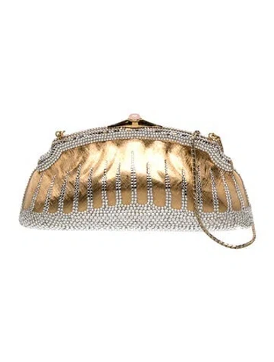 Pre-owned Judith Leiber Crystal Evening Bag In Gold/metallic