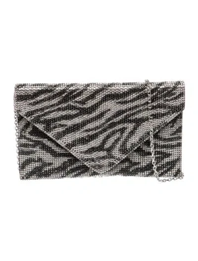 Pre-owned Judith Leiber Crystal Evening Bag In Gray