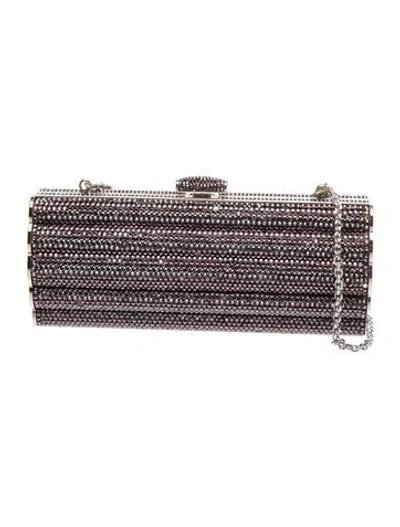 Pre-owned Judith Leiber Crystal Evening Bag In Metallic/purple
