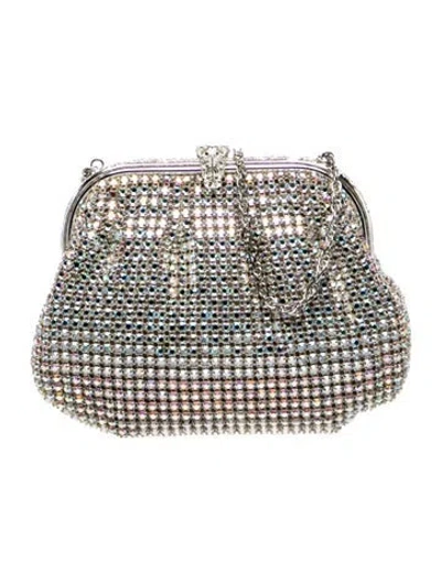 Pre-owned Judith Leiber Crystal Evening Bag In Metallic/silver