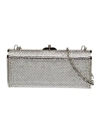 Pre-owned Judith Leiber Crystal Evening Bag In Metallic/silver