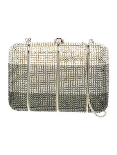 Pre-owned Judith Leiber Crystal Evening Bag In Neutral